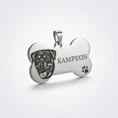 Placa Hueso Personalizada con Fotograbado