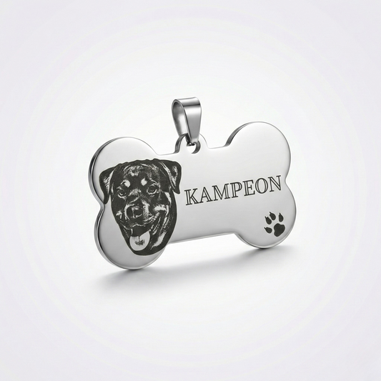 Placa Hueso Personalizada con Fotograbado