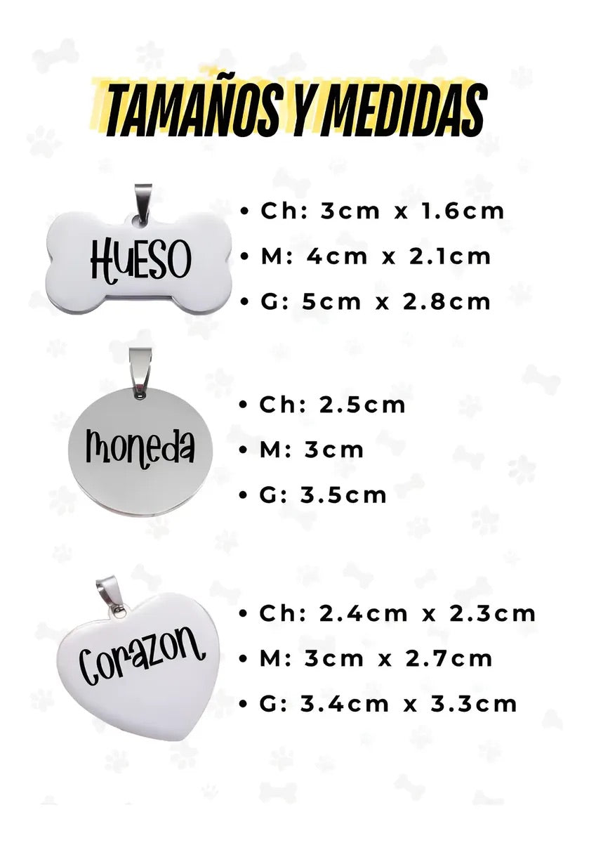 Placa personalizada para mascota con foto y nombre